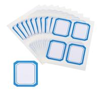 M&G 200 Pcs Name Tag Stickers, Name Labels Stickers Waterproof Adhesive Labels Blank for Stuff-Daycare Supplies Bottle Clothes Fabric Folder Office Camp, 35x45mm, Blue White