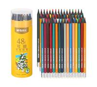 M&G 48 Colors Colored Pencils Set, 48pcs Erasable Drawing Color Pencil No Wood Art Supplies for Beginner Adult Coloring Book with Yellow Pencil Holder
