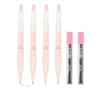 M&G 4Pcs Mechanical Pencil Set, 0.9mm Mechanical Lead Pencils with 40PCS HB Lead Refills for Drafting Sketching Art Class Writing Office Classroom, Pink