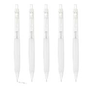 M&G 5Pcs Mechanical Pencil Set, 0.5mm Mechanical Lead Pencils for Drafting Sketching Art Class Writing Office Classroom, White