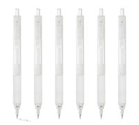 M&G 6Pcs Mechanical Pencil Set, 0.7mm Mechanical Lead Pencils for Drafting Sketching Art Class Writing Office Classroom, White