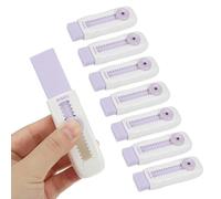 M&G 8 Pack Erasers, Purple Sliding Retractable Eraser Push Pull Cute Pencil Erasers Soft Large Easy to Clean with Plastic Sleeve for Sketching Drawing Artists Teacher Pencils, Purple