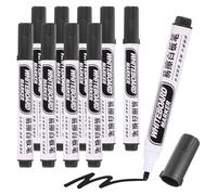 M&G Dry Erase Markers, 10 Pack Easy to Erase White Board Markers Low Odor Whiteboard Marker Fine Tip Marking Pens for Classroom Office Meeting Home, Black