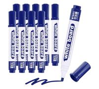 M&G Dry Erase Markers, 10 Pack Refillable White Board Markers Low Odor Whiteboard Marker Medium Tip Marking Pens for Classroom Office Meeting Home, Blue