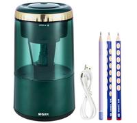 M&G Electric Pencil Sharpener, Portable Automatic Pencil Sharpener for Colored Pencils, Auto Stop,Fully Automatic Sharp & Fast, USB Operated for 7-8mm Pencils for Kids, School, Office, Home (Green)