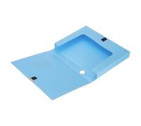 M&G File Organizer Box, Blue A4 Plastic Storage File Boxes File Folder Document Boxes Cabinet Archives Cases Boxes with Lid for Bank Office Home, 12.6 x 9.37 x 1.38 Inch