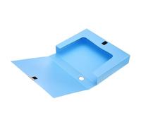 M&G File Organizer Box, Blue A4 Plastic Storage File Boxes File Folder Document Boxes Cabinet Archives Cases Boxes with Lid for Bank Office Home, 12.6 x 9.37 x 2.17 Inch