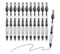 M&G Gel Pen Medium Point 0.5mm, 12 Pack Quick Dry Smooth Retractable Black Gel Ink Rollerball Pen for Home Office Writing Note Taking Journaling Business, Style 4