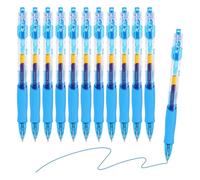 M&G Gel Pen Medium Point 0.5mm, 12 Pack Quick Dry Smooth Retractable Blue Gel Ink Rollerball Pen for Home Office Writing Note Taking Journaling Business, Style 2
