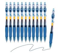 M&G Gel Pen Medium Point 0.5mm, 12 Pack Quick Dry Smooth Retractable Dark Blue Gel Ink Rollerball Pen for Home Office Writing Note Taking Journaling Business, Style 2