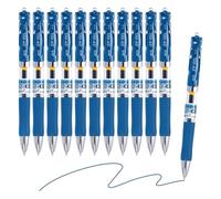 M&G Gel Pen Medium Point 0.5mm, 12 Pack Quick Dry Smooth Retractable Dark Blue Gel Ink Rollerball Pen for Home Office Writing Note Taking Journaling Business, Style 1