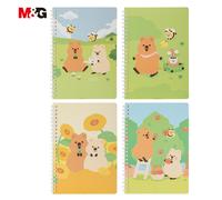 M&G KiKi QUOKKA Spiral Notebooks, 4 Pack A5 Notebooks, 60 Sheets / 120 Pages Lined Paper, Spiral Journal Notebooks for School, Work, and Office