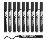 M&G Permanent Markers, 10 Pack Quick Dry Waterproof Fiber Tip Pens for Paper, Glass, Plastic, Wood, Stone, Metal Surface, Black