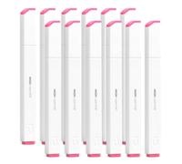 M&G Pink Highlighter, 12 Pack High Lighters Highlighters No Bleeds Highliters Pens Neon Soft Highlighters Bulk Clear View Bright Tip Marker for Books Home Office, Square