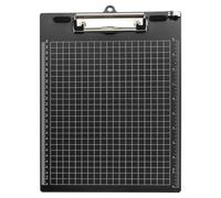 M&G Plastic Clipboards 12.9 x 9.3 Inch, Ruler Clip Boards with Low Profile Metal Clip Holds 110 Sheets of A4 Letter Size Paper for Office Classroom, Black
