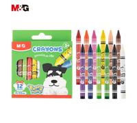 M&G Puppy Party Crayons, 12 Colors, Pre-Sharpened Round Non-Toxic Coloring Crayons for Kids, Preschool Classroom Supplies, Gifts for Ages 3+