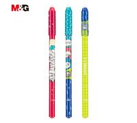 M&G So Many Cats Erasable Gel Pens, 3 Pack Erasable Pen Fine Point 0.5mm, Crystal Blue Erasable Gel Ink Pen with Comfort Grip and Cap, Make Mistakes Disappear for Drawing Writing Planner and Crossword