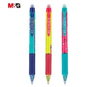 M&G So Many Cats Erasable Gel Pens, 6 Pack Erasable Pen Fine Point 0.5mm, Crystal Blue Retractable Erasable Gel Ink Pen with Comfort Grip, Make Mistakes Disappear for Drawing Writing Planner and Cross