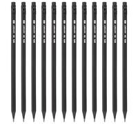 M&G Wooden Hexagon Pencils, 12 Pcs Graphite Round 2B Pencils with Eraser Head for Classroom Teacher Office Supplies, Black