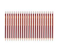 M&G Wooden Hexagonal Pencils, 24 Pcs HB Pencils Graphite Round Pencils with Eraser for Classroom Teacher Office Supplies, Red Black