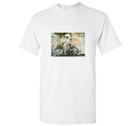 (M) Georgetown Penang Bicycle Graffiti Street Art White Men T Shirt Tee Top