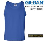 (M) Gildan Royal Blue Tank Top Singlet Shirt S - 2XL Small Big Men's Heavy Cotton