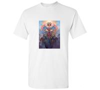 (M) Goddess God Heaven Fantasy Art Animation Print White Men T Shirt Tee Top