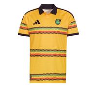 (M, Gold/Green) Adidas Mens Bob Marley Jamaica Home Shirt