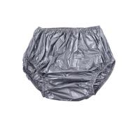 (M, Gray) Leakproof Adult Diaper Cover Water Resistant Incontinence Underwear Plastic Pants Briefs for Disabled Elderly Postpartum White XL