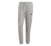 Adidas Mens Fleece 3 Stripes Cuffed Tapered Jogging Bottoms - Grey - Grey - M