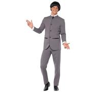 (M, Grey) Smiffys Mens Fab Four Iconic Costume