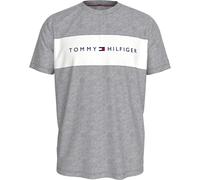 (M, Grey/White) Tommy Hilfiger Mens Logo Cotton T-Shirt