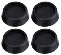 M&H-24 Vibration Damper Pad for Washing Machines & Dryer - Universal Anti Vibration Replacement Part Accessories for Bosch, Privileg, AEG, Siemens Rubber Damper Pads Black Pack of 4