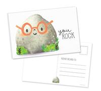 m&h invites You Rock Appreciation Postcards - 50 Pack Thank You Postcards Recognition For Staff, Teachers Students, Employees, Volunteers, Health Care Workers, Customers
