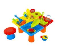 M&H Kids Sand and Water Table 23 Piece Play Set, Outdoor Sensory Activity Table with Accessories, Water Play Table for Toddlers, Garden Beach Toy for Boys & Girls Age 18 Months+