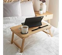 M&H Urbanist Bamboo Laptop Table Stylish and Functional Workstation Lightweight Laptop Table for Home and Bed
