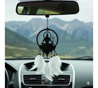 M H Villa Round Shiva Dream Catcher for Car, Spiritual Shiva Car Hanging for Positive Vibes, Unique Car Decoration Items Interior and Stylish Car Hanging Accessories Interior Gift