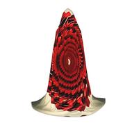 M Halloween Hooded Cape Flower Vortex Spiral Print for Adults - Unisex Costume Accessory for Parties, Carnivals, and More