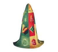 M Halloween Hooded Cape school math symbols Print for Adults - Unisex Costume Accessory for Parties, Carnivals, and More