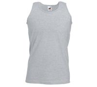 (M, Heather Grey) Fruit Of The Loom Mens Athletic Sleeveless Vest / Tank Top