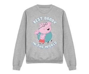 (M, Heather Grey) Peppa Pig Unisex Adult Best Daddy In The World Heather Sweatshirt