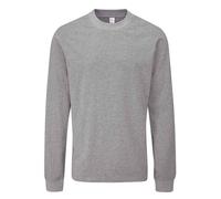 (M, Heather Marl) Mantis Unisex Adult Essential Heavy Long-Sleeved T-Shirt