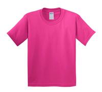 (M, Heliconia) Gildan Childrens Unisex Heavy Cotton T-Shirt (Pack Of 2)