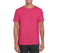 (M, Heliconia) Gildan Mens Soft Style Ringspun T Shirt