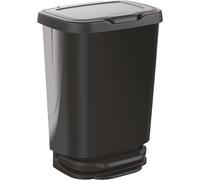 M home by Mazzei Mondex - Kitchen Pedal Bin 20L - Soft Closing System, Soft Closing - Black - Ideal for Kitchen, Bathroom, Storeroom - Made in Italy