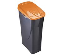 M Home ECOBIN 15 L Bucket with Lid 20 x 31 x 42 cm, Grey-Orange, Medium