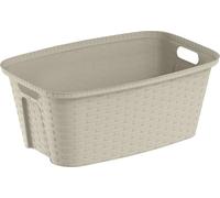 M home Romy Simil Wicker Rectangular Laundry Basket, Capacity-35 Liter