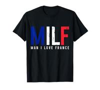 M.I.L.F. Man I Love France Pride Funny French Flag T-Shirt
