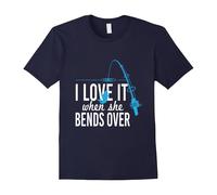 (M) I Love It when She Bends Over Fishing T-Shirt Fishing Pole-Father's Day
