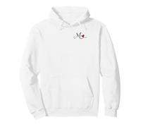 M Initial Heart Monogram Letter Gift Pullover Hoodie